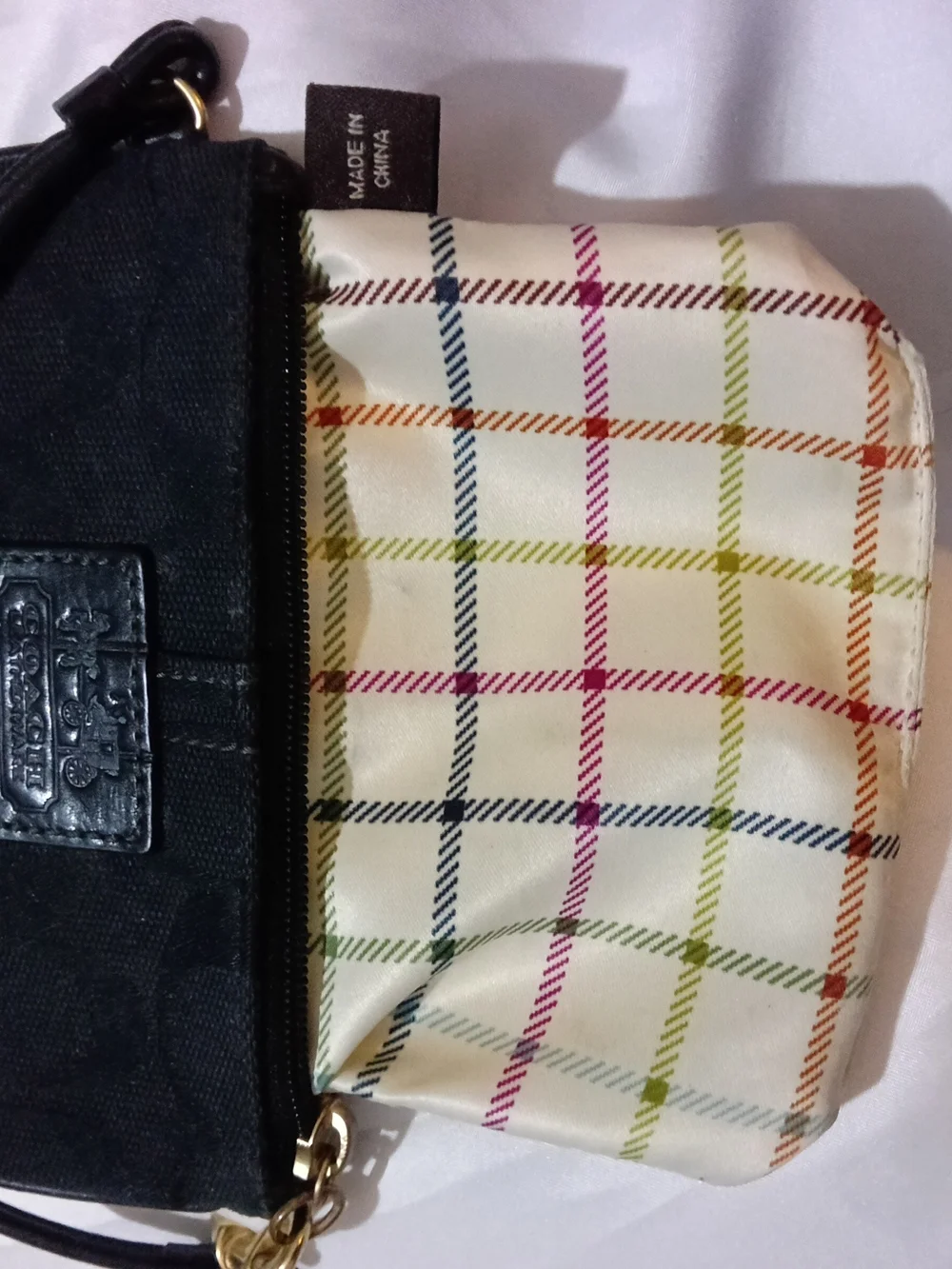 #25A Coach VINTAGE SOHO Signature Small Wristlet in Black
